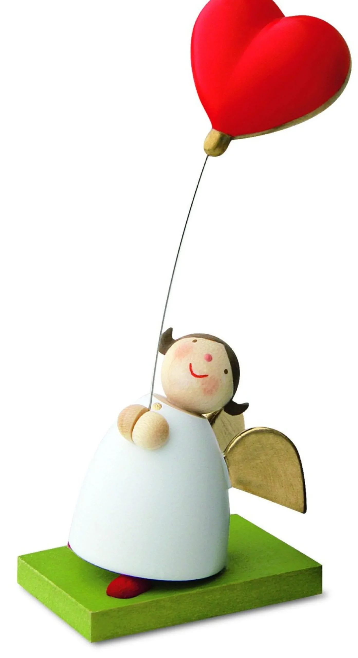 Gunter Reichel Little Angel Figurine - Guardian Angel With Balloon Heart| Guardian Angels