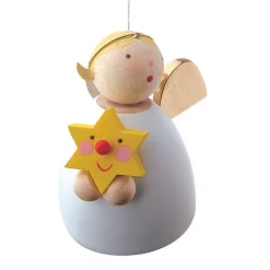 Gunter Reichel Little Angel Figurine - Guardian Angel With Star (Hanging Ornament)| Guardian Angels