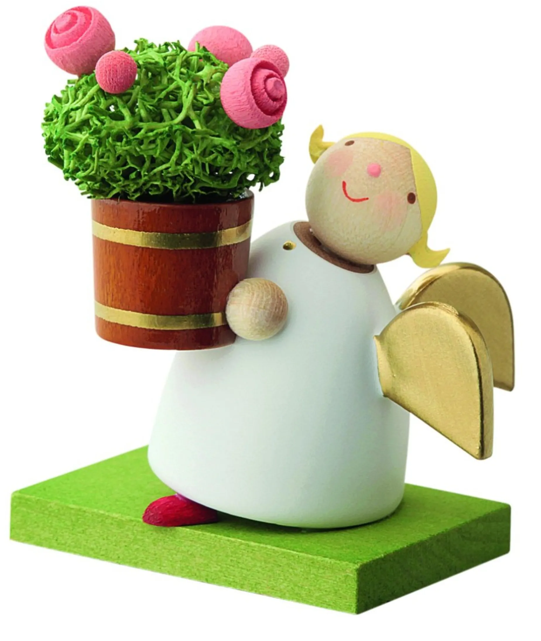 Gunter Reichel Little Angel Figurine - Guardian Angel With A Rose Tree| Guardian Angels