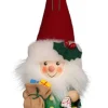 Christian Ulbricht Little Gnome Christmas Tree Decoration - Santa In Red And Green| All Tree Decorations
