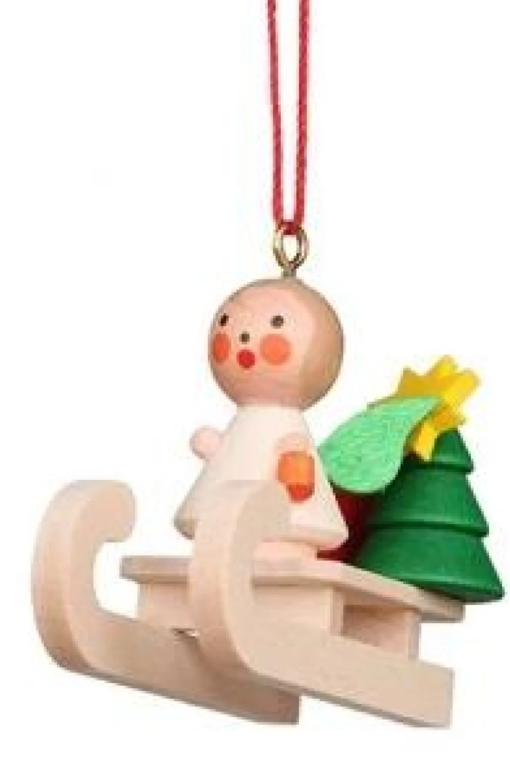 Christian Ulbricht Mini Angel - Sledding - Christmas Tree Decoration| All Tree Decorations