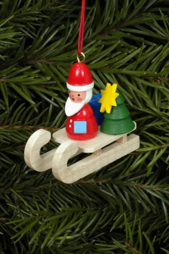 Christian Ulbricht Mini Sled - Santa - Christmas Tree Decoration| All Tree Decorations