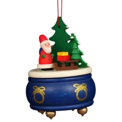 Christian Ulbricht Music Box - Blue Santa - Christmas Tree Decoration| All Tree Decorations