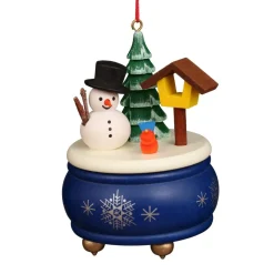 Christian Ulbricht Music Box - Blue Snowman - Christmas Tree Decoration| All Tree Decorations