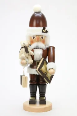 Christian Ulbricht Nutcracker (Classic) - Santa With Teddy And Storybook (Natural)| Classic Nutcrackers