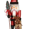 Christian Ulbricht Nutcracker (Classic) - Santa Dressed In Red With Teddy| All Nutcrackers