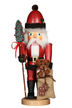 Christian Ulbricht Nutcracker (Classic) - Santa Dressed In Red With Teddy| Classic Nutcrackers