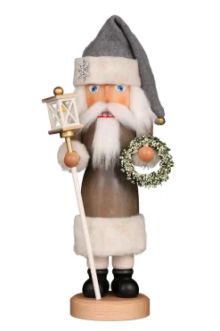 Christian Ulbricht Nutcracker (Classic) - Santa In Silver With Wreath| All Nutcrackers