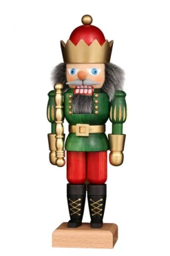 Christian Ulbricht Nutcracker (Small) - King With Gloss Green Coat| Small Nutcrackers