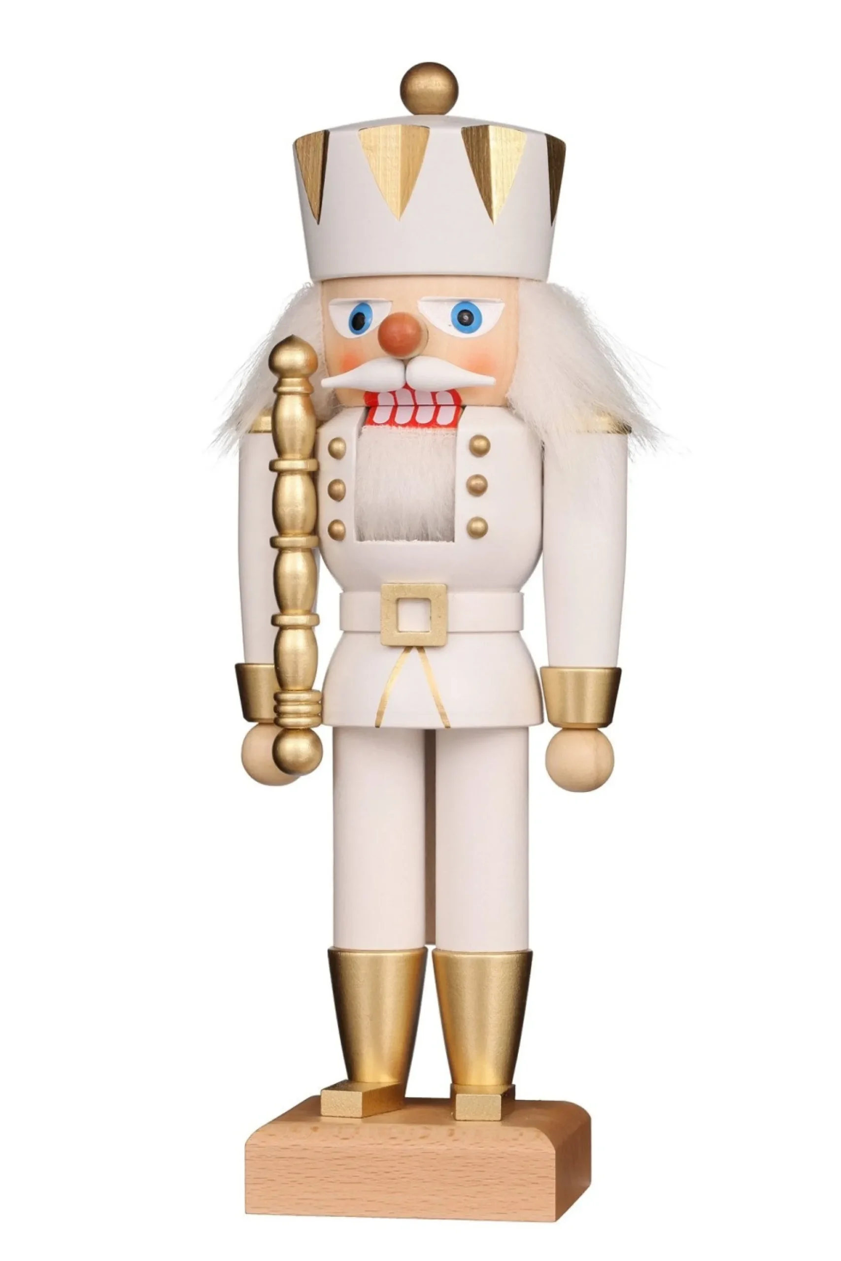 Christian Ulbricht Nutcracker (Small) - King With Gloss White Coat| Small Nutcrackers