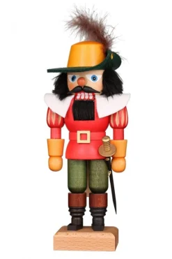 Christian Ulbricht Nutcracker (Small) - Musketeer With Red Coat| Small Nutcrackers