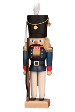 Christian Ulbricht Nutcracker (Small) - Soldier With Blonde Hair And Blue Coat| Small Nutcrackers