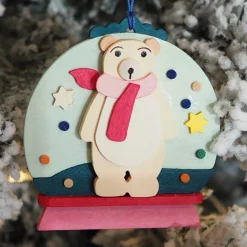 Graupner Snow Globe - Patti Polar Bear - Christmas Tree Decoration| All Tree Decorations