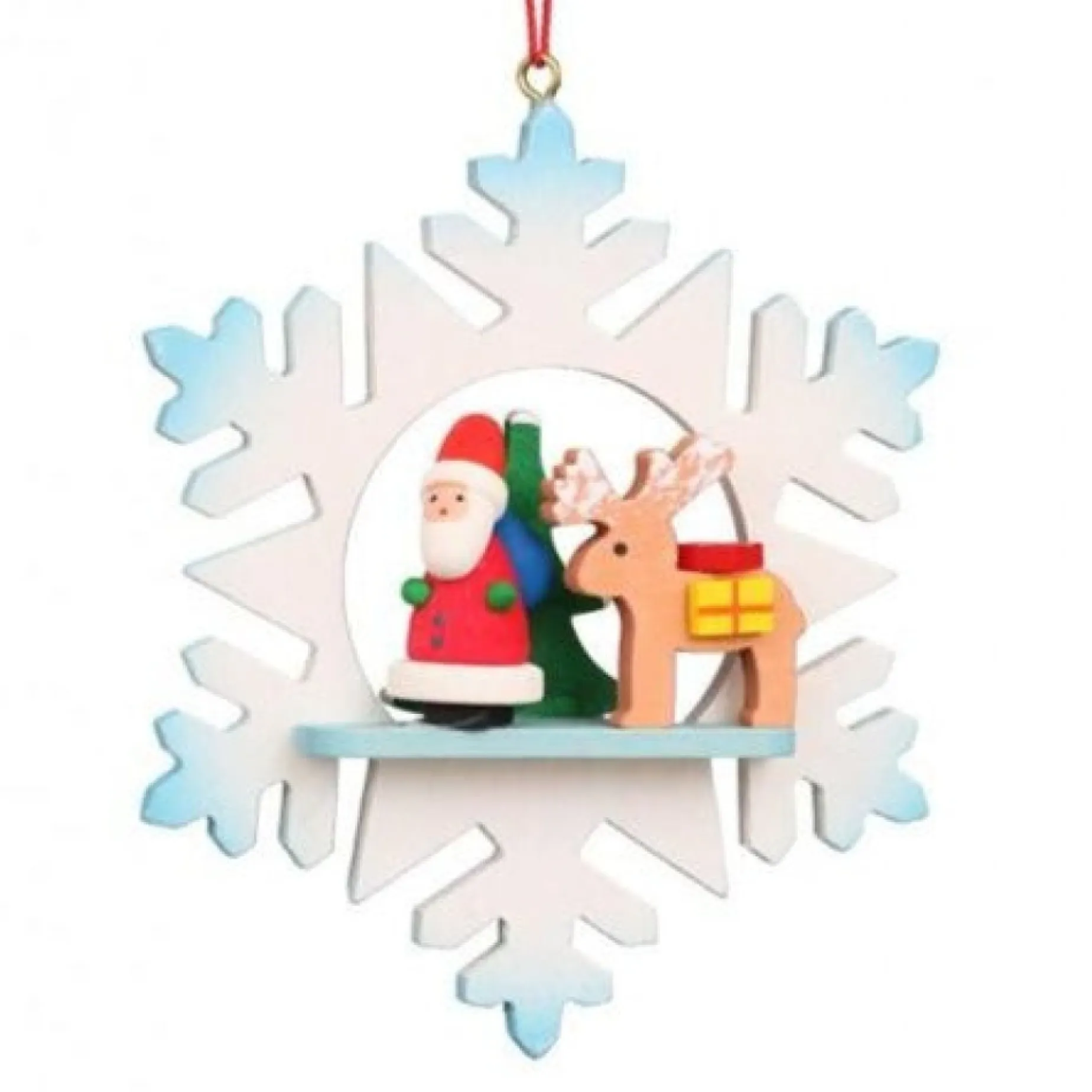 Christian Ulbricht Snowflake - Santa And Rudolph - Christmas Tree Decoration| All Tree Decorations