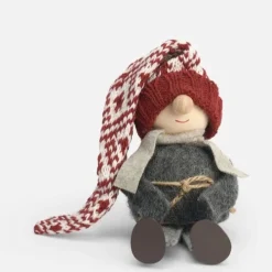 Asas Tomtebod Tomte Gnome - Cousin Gustav (Red Knitted Cap)| Tomte Gnomes