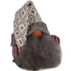 Asas Tomtebod Tomte Gnome - Little Claus (Grey Knitted Cap)| Tomte Gnomes