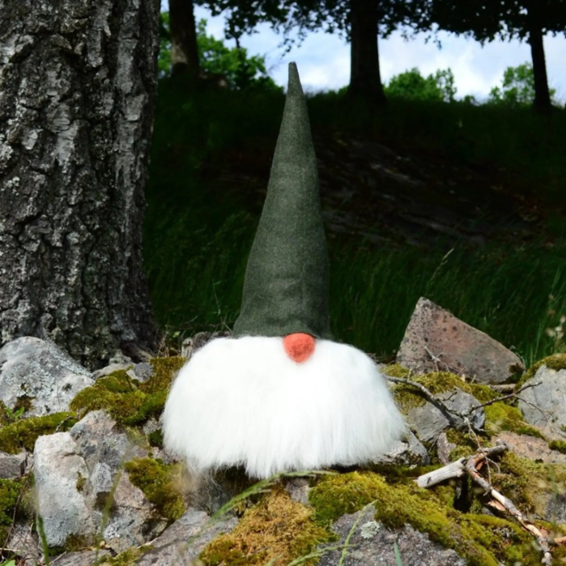 Asas Tomtebod Tomte Gnome - Walter With Felt Cap (Green)| Tomte Gnomes