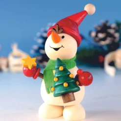 Paul Ullrich Weihnachtsmann Collectibles - Large Snowman With Christmas Tree| Rudolph & Friends Collectibles